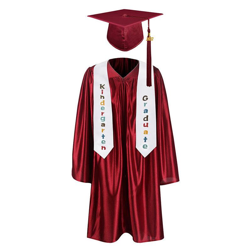 12 shiny Kindergarten/Preschool Graduation Set – Gown, Cap, Stole, Tassel - Graduation Seller