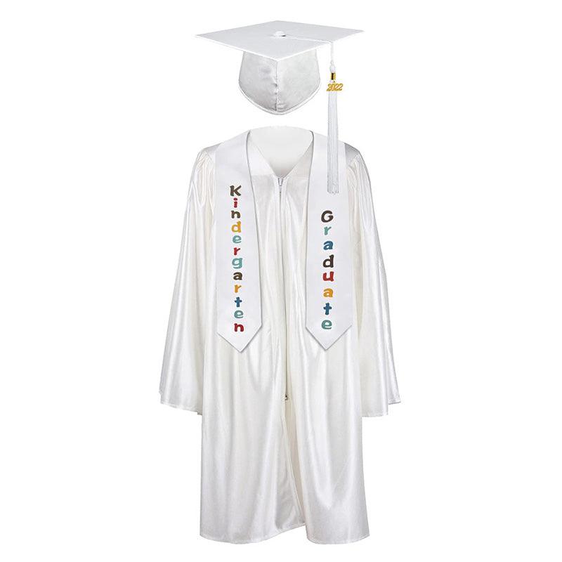 12 shiny Kindergarten/Preschool Graduation Set – Gown, Cap, Stole, Tassel - Graduation Seller
