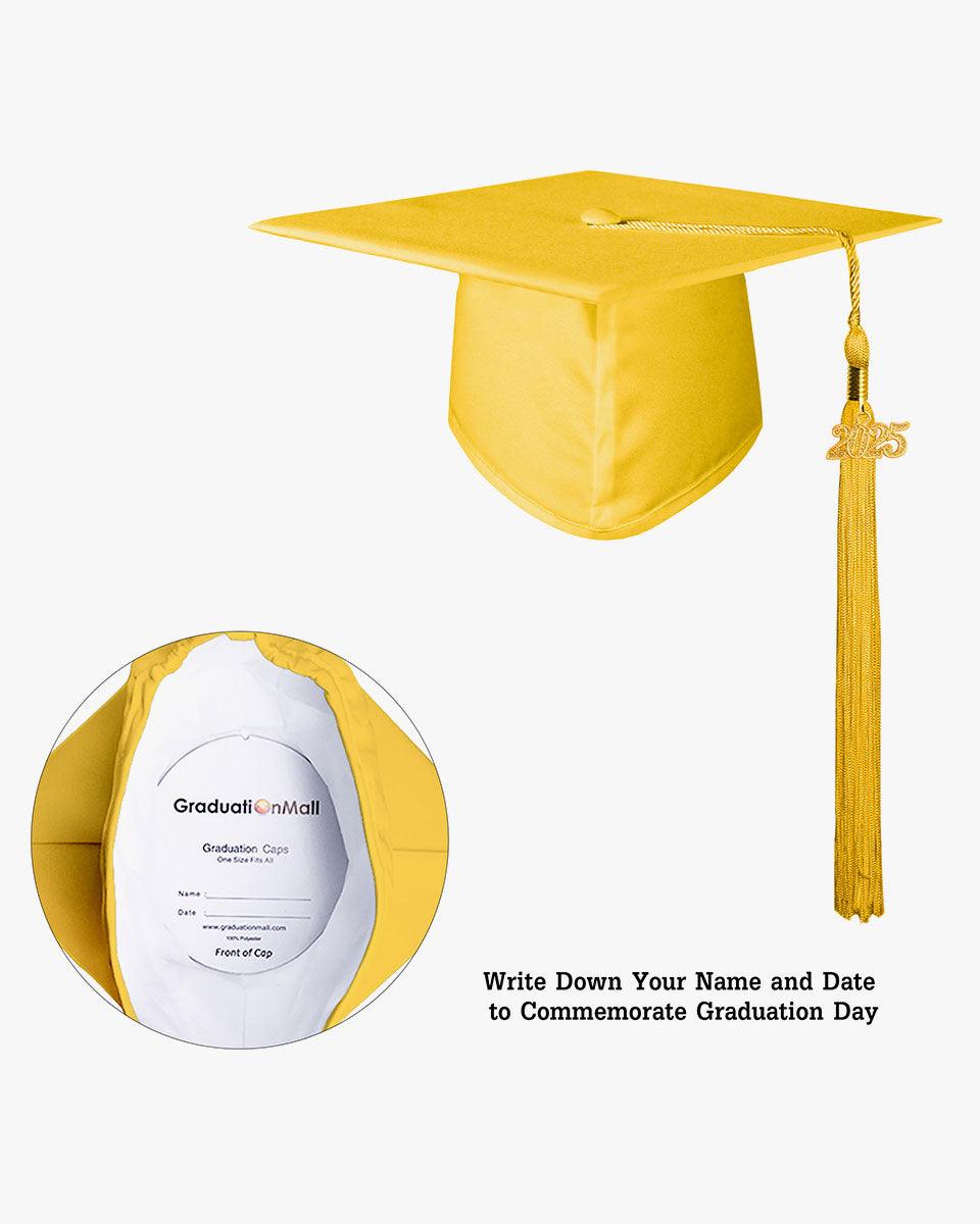 High School Matte Adult Graduation Cap with Tassel - 12 Colors Available - Graduation Seller