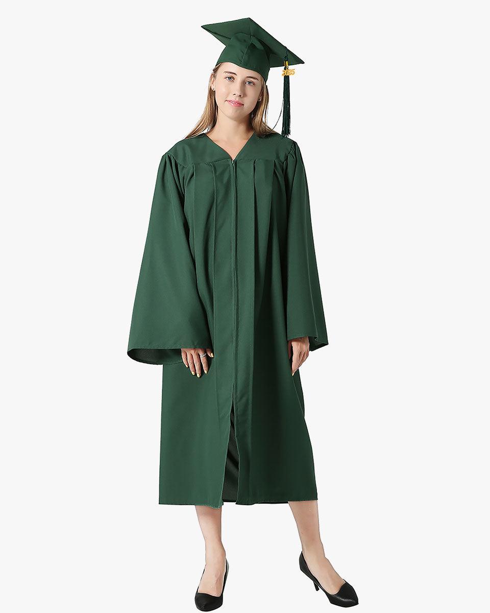 High School Premium Matte Graduation Cap, Gown, Stole & Imprinted Diploma Cover Package - Graduation Seller