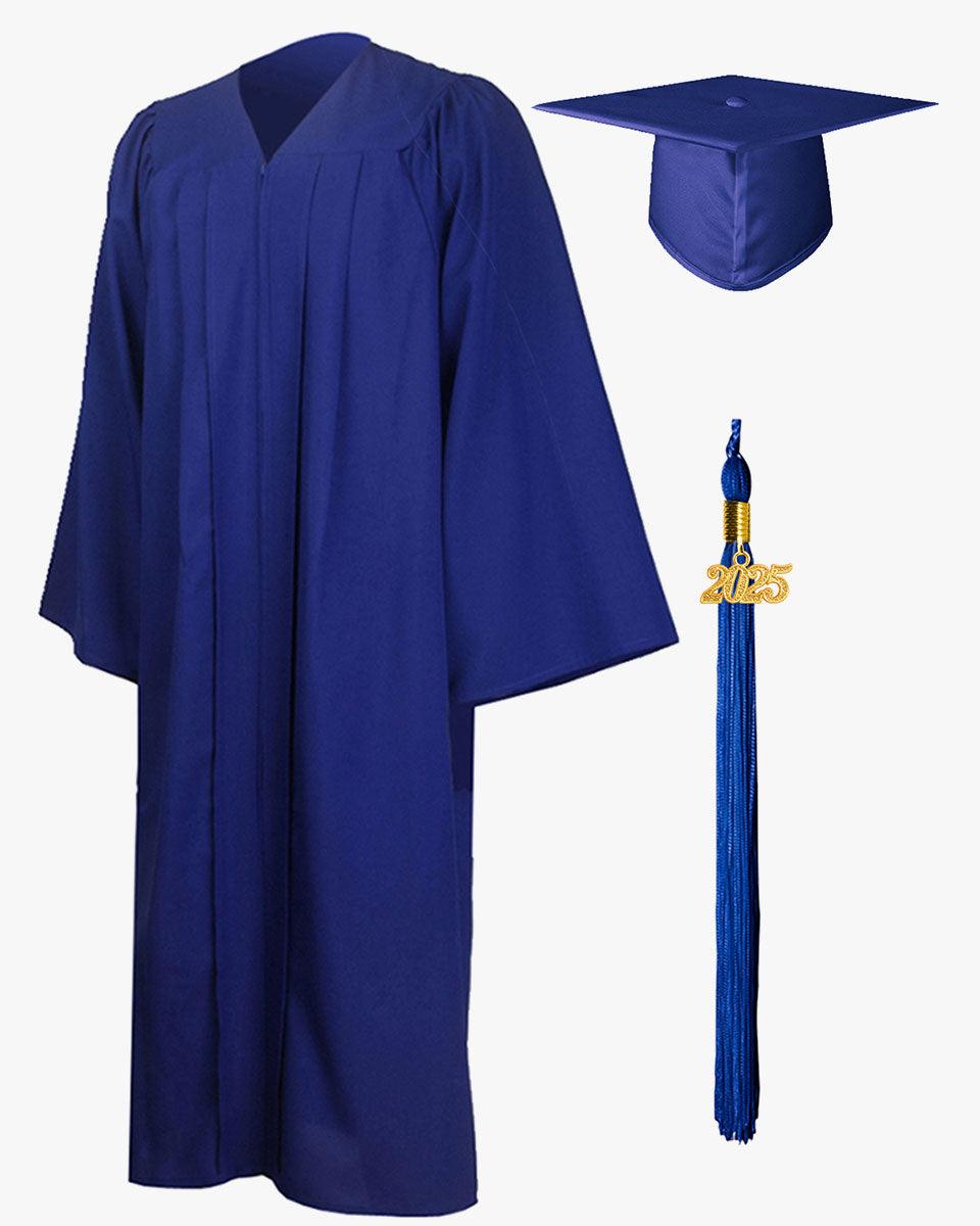 High School Premium Matte Graduation Cap, Gown, Tassel & Stole Package - Graduation Seller