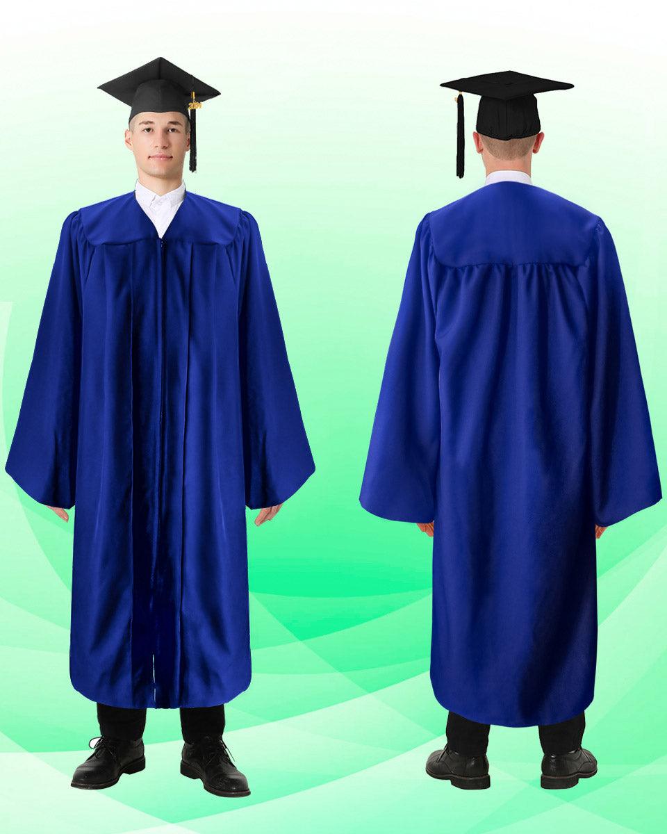 100% Recycled Material High School Graduation Cap and Gown with Pockets - 3 Colors Available - Graduation Seller