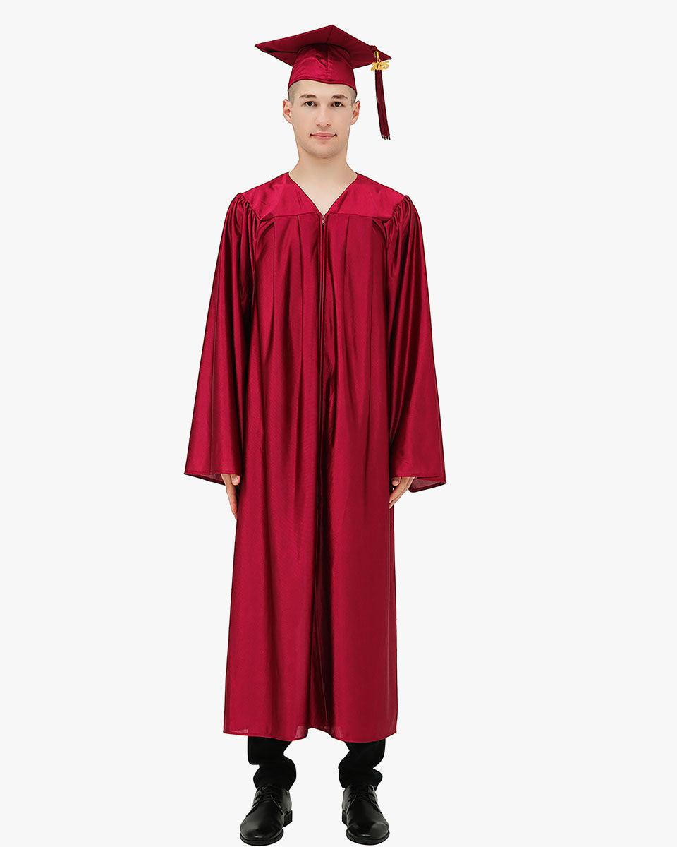 High School Economy Shiny Graduation Cap,Gown & Tassel Package - 13 Colors Available - Graduation Seller