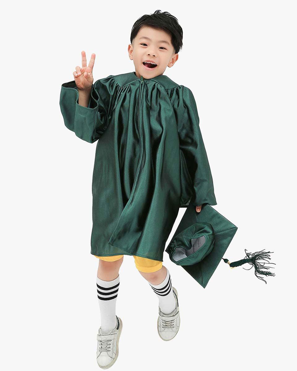 Shiny Kindergarten Graduation Cap, Gown, Stole, Diploma & Key Chain Package - Graduation Seller