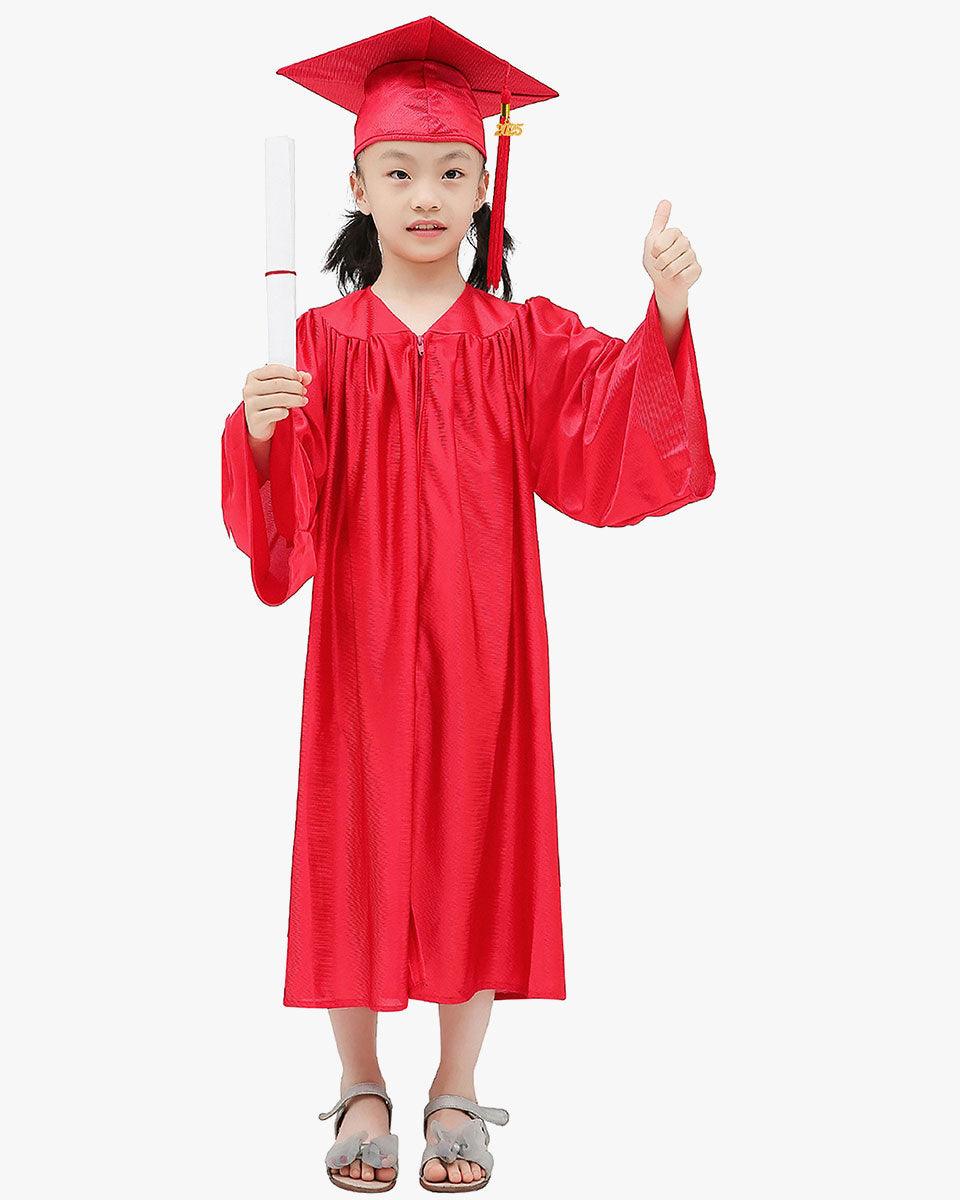 Shiny Kindergarten Graduation Cap, Gown, Stole, Diploma & Key Chain Package - Graduation Seller