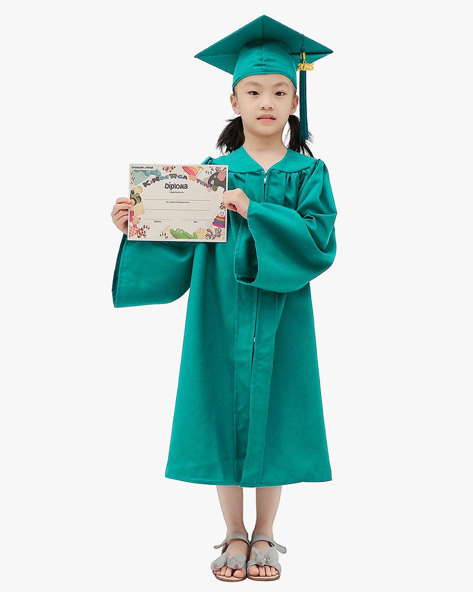 Matte Kindergarten Graduation Cap, Gown, Stole & Diploma Package - Graduation Seller