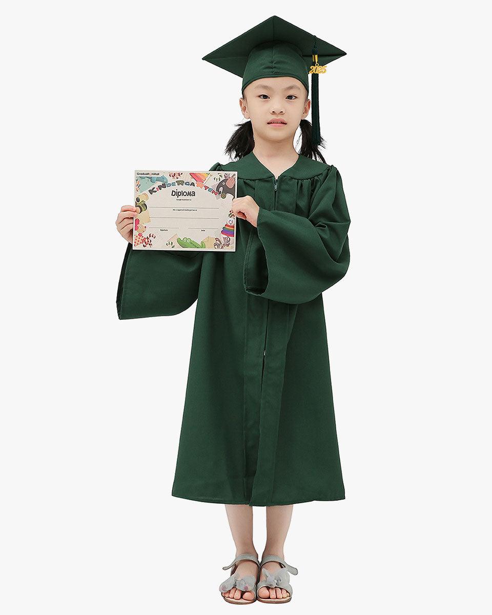 Matte Kindergarten Graduation Cap, Gown, Stole & Diploma Package - Graduation Seller