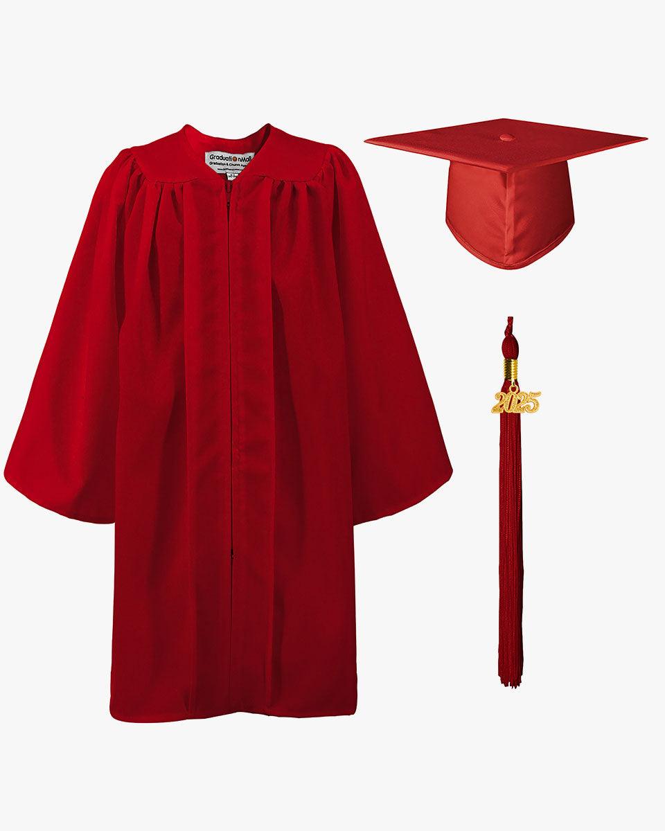 Matte Kindergarten Graduation Cap, Gown, Stole & Diploma Package - Graduation Seller