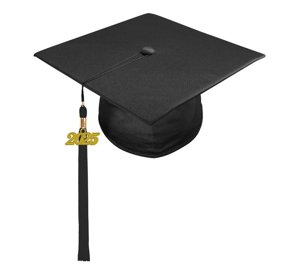 Shiny Black Junior High/Middle School Cap & Gown - Graduation Seller