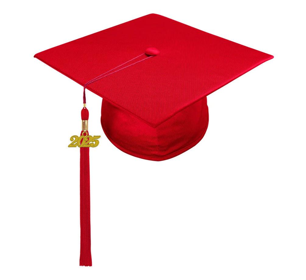 Shiny Red Bachelors Cap & Gown - Graduation Seller