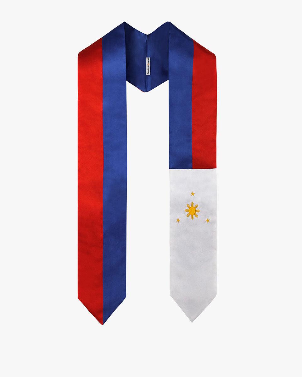 17 Country Flag Graduation Stoles Embroidery Sashes for Study Aboard International Students - Graduation Seller