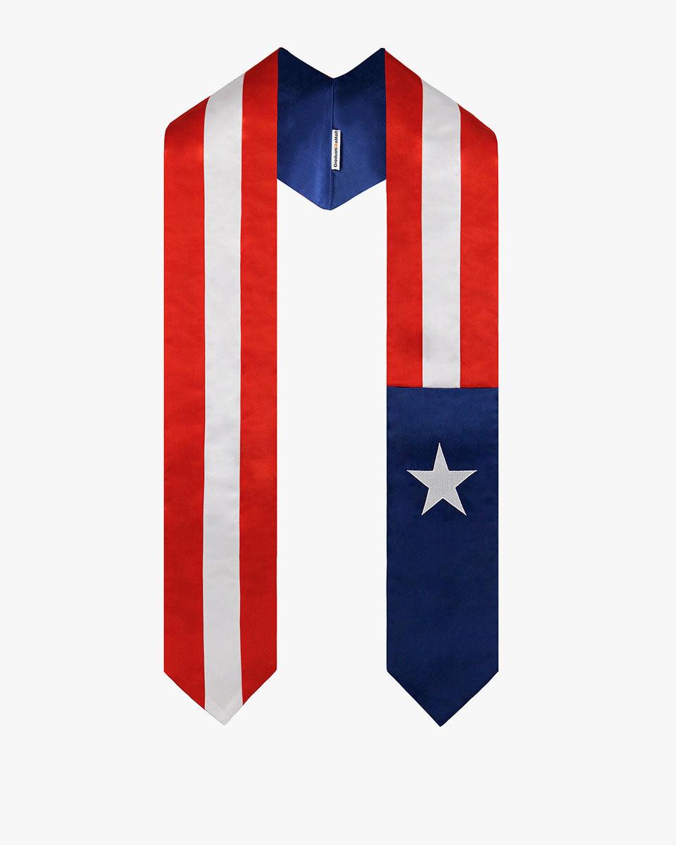 17 Country Flag Graduation Stoles Embroidery Sashes for Study Aboard International Students - Graduation Seller