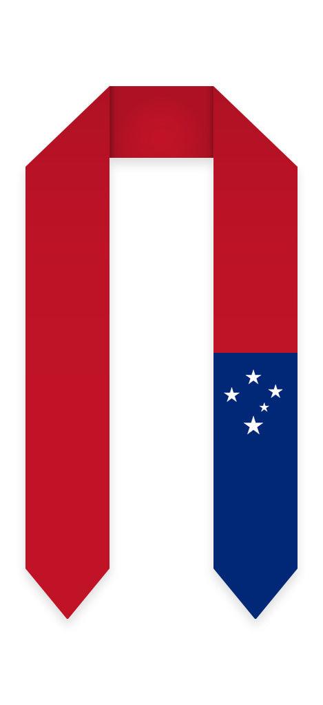 Samoa Graduation Stole - Samoan Flag Sash - Graduation Seller
