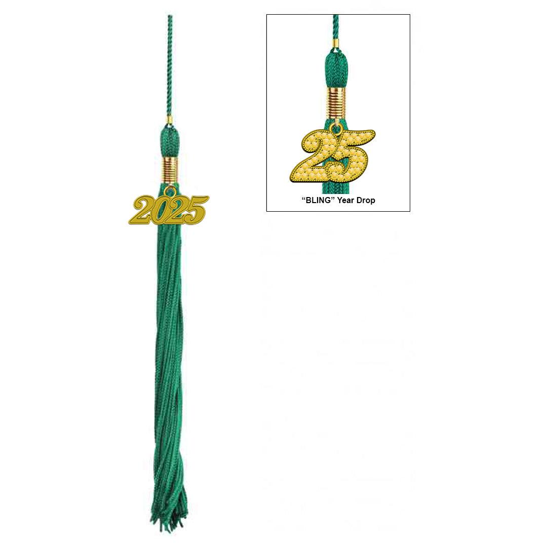 Matte Emerald Green Junior High/Middle School Cap & Tassel - Graduation Seller