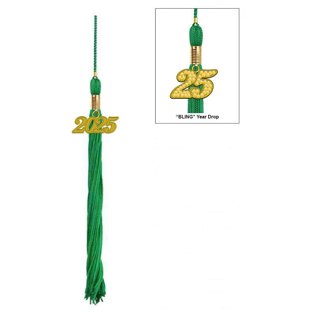 Matte Green High School Cap & Tassel - Graduation Seller