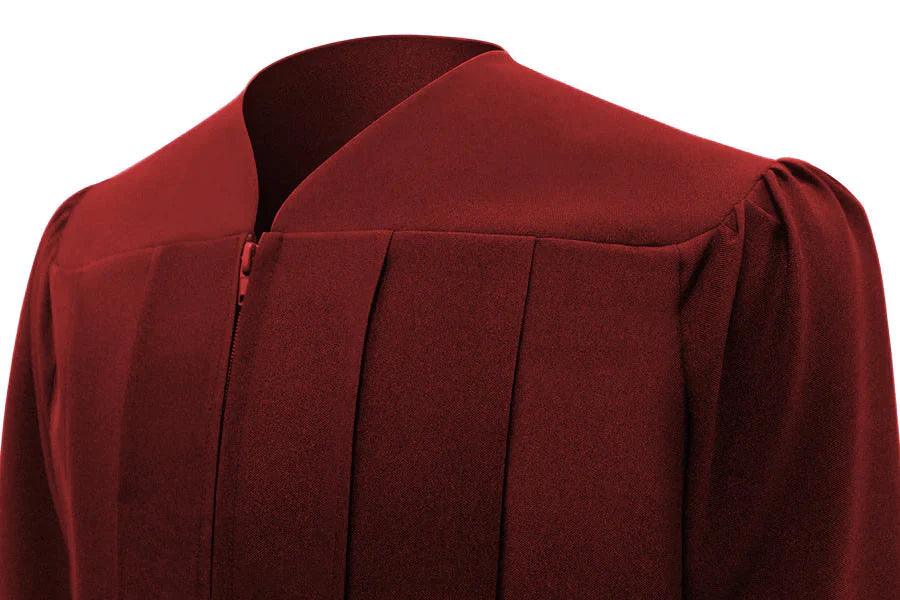 Matte Burgundy High School Gown - Graduation Seller