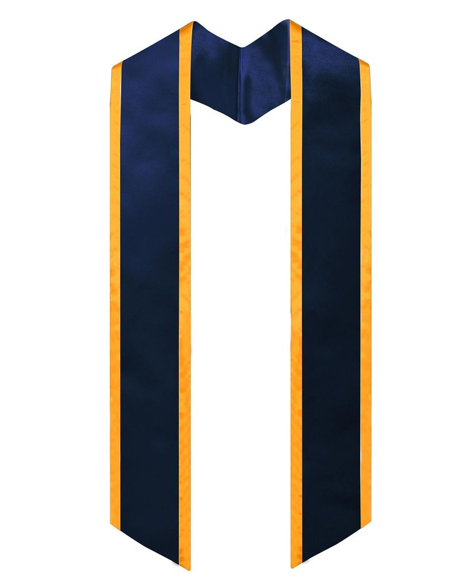 Graduation Stole Angled End With Trim - 11 Colors Available - Graduation Seller