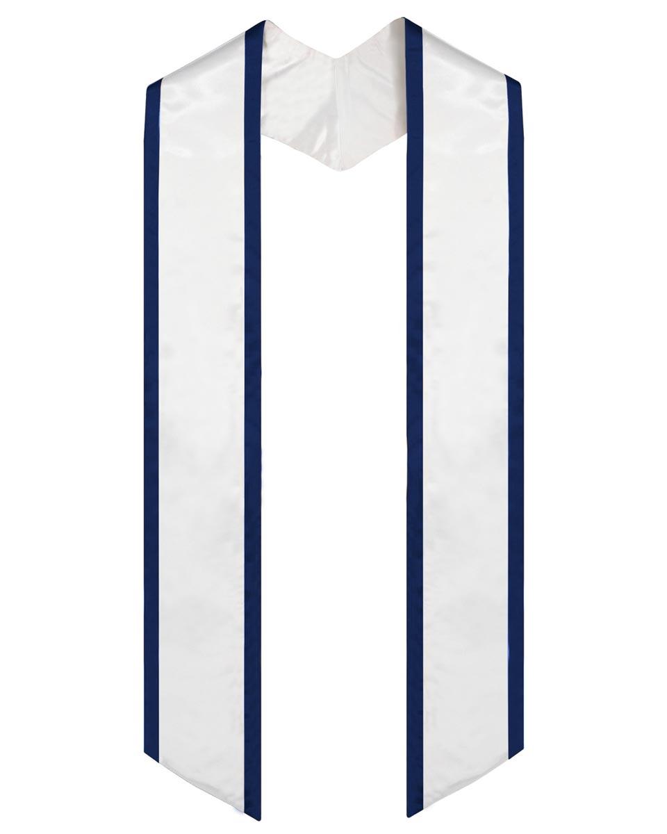 Graduation Stole Angled End With Trim - 11 Colors Available - Graduation Seller