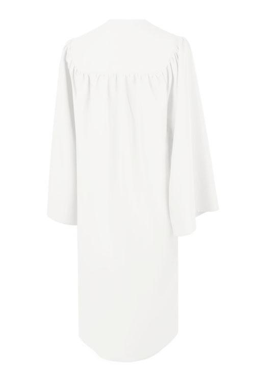 Matte White Elementary Gown - Graduation Seller