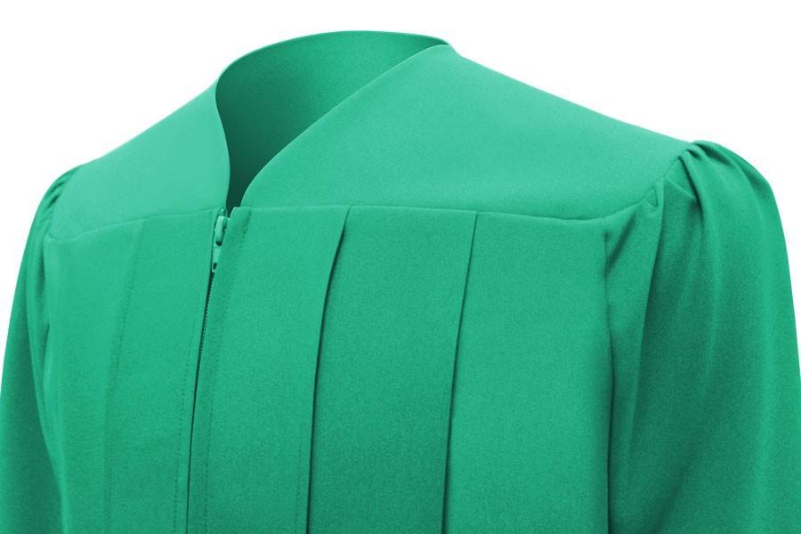 Matte Emerald Green Junior High/Middle School Gown - Graduation Seller