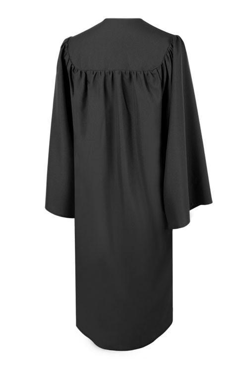 Matte Black High School Gown - Graduation Seller