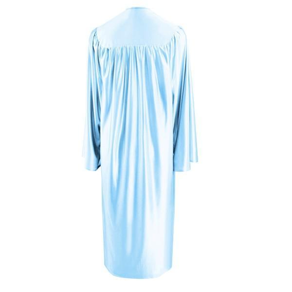 Shiny Light Blue Elementary Gown - Graduation Seller