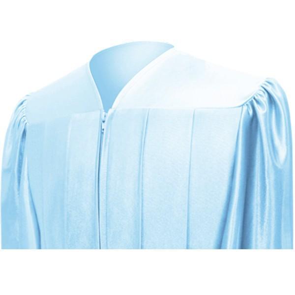 Shiny Light Blue Elementary Gown - Graduation Seller