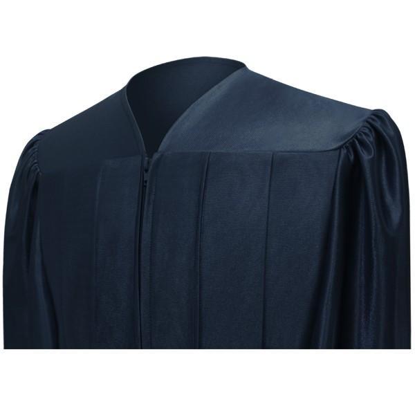 Shiny Navy Blue Elementary Gown - Graduation Seller