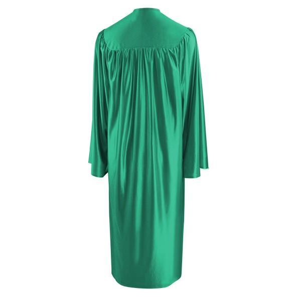 Shiny Emerald Green Elementary Gown - Graduation Seller