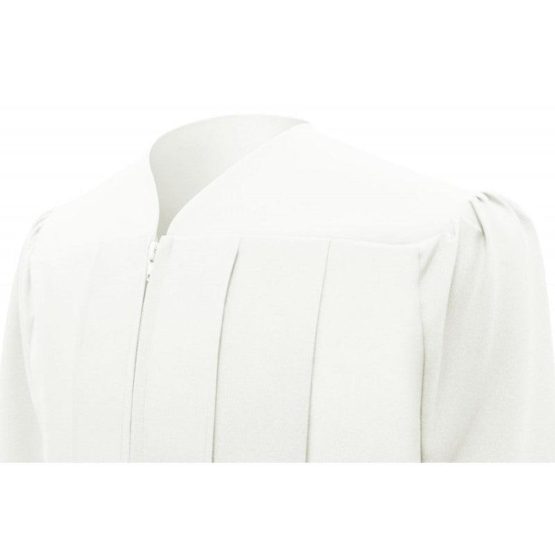 Matte White Junior High/Middle School Cap & Gown - Graduation Seller