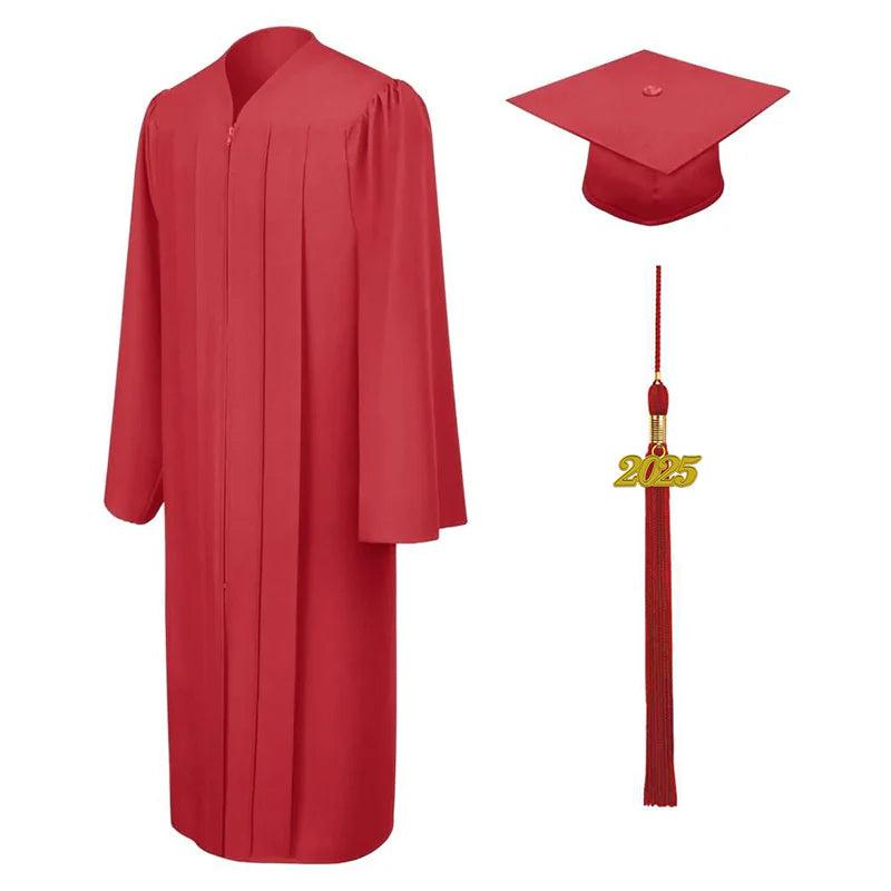Matte Red Elementary Cap & Gown - Caldwood Elementary - Graduation Seller