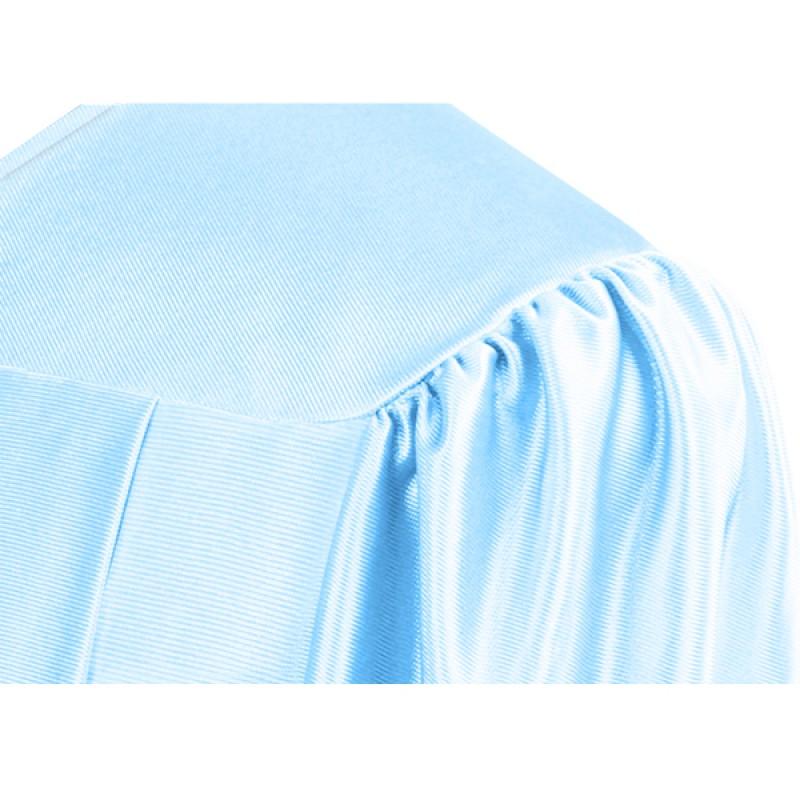 Shiny Light Blue Bachelors Cap & Gown - Graduation Seller