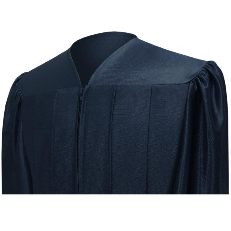 Shiny Navy Blue Bachelors Cap & Gown - Graduation Seller