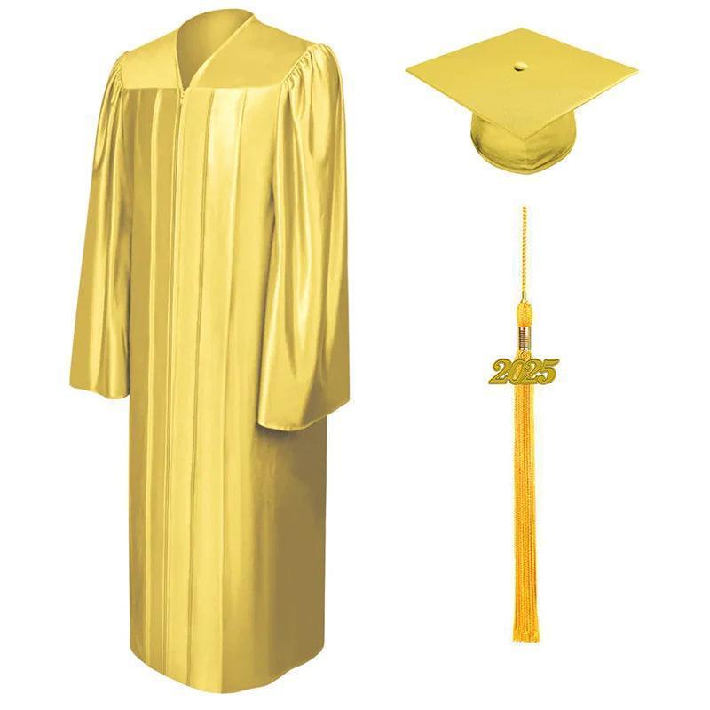 12 Colors Shiny Elementary Graduation Cap and Gown - Graduation Seller