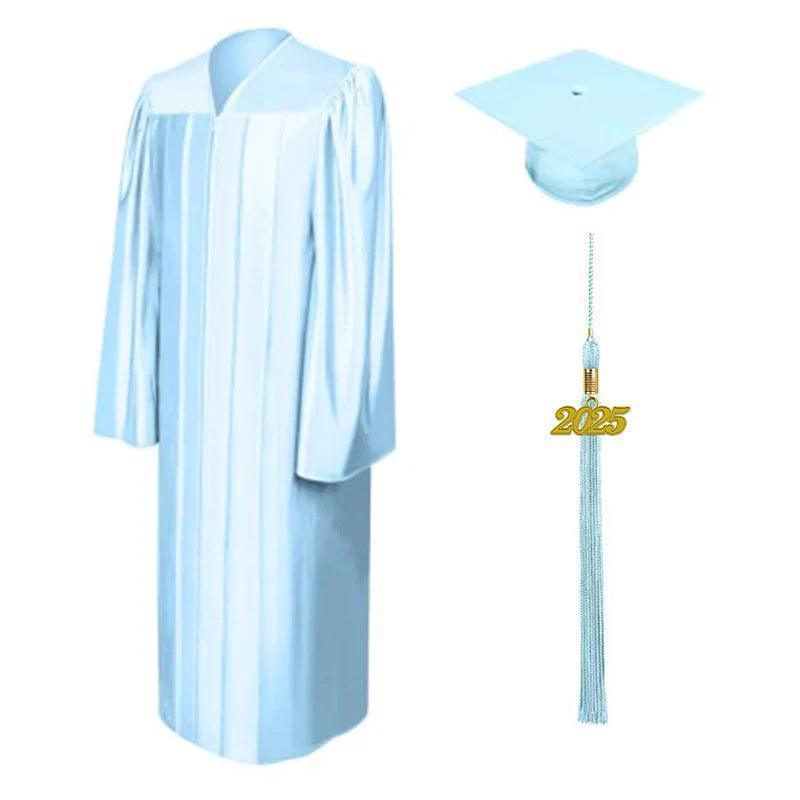 12 Colors Shiny Elementary Graduation Cap and Gown - Graduation Seller