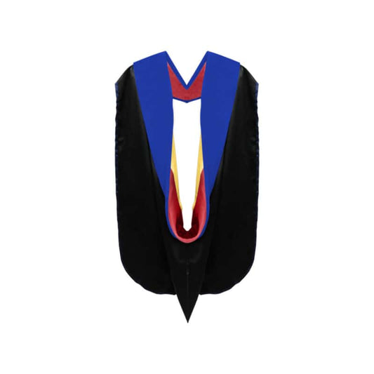 Phd Hood Royal Blue Velvet - Red & Gold