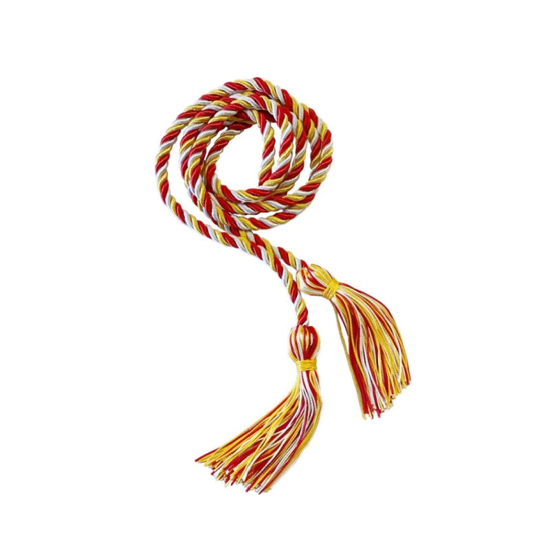 Gold, Red and White Intertwined Honor Cord