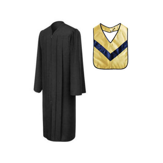 Matte Black Associates Gown & Hood Package