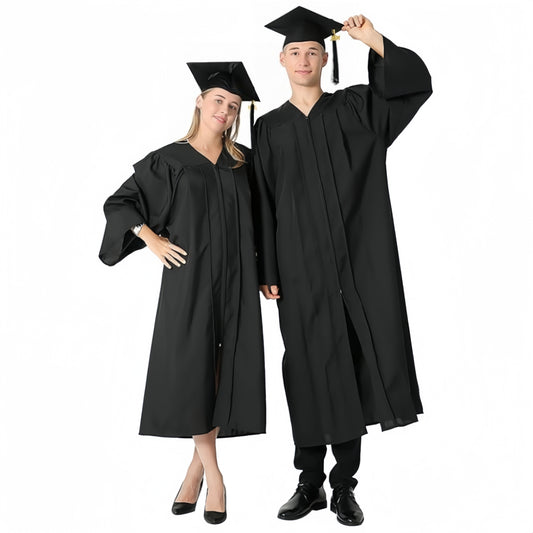 12 Matte High School Premium Matte Graduation Cap, Gown & Tassel Package