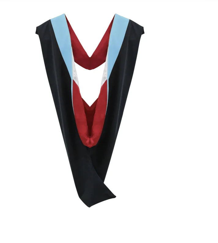 26 Deluxe Bachelors/Masters Graduation Hood – Velvet & Satin Finish