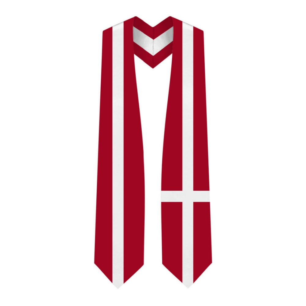 Denmark Graduation Stole - Denmark Flag Sash