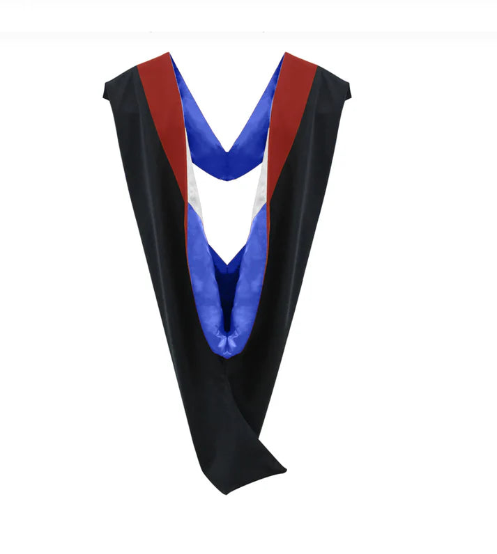 26 Deluxe Bachelors/Masters Graduation Hood – Velvet & Satin Finish