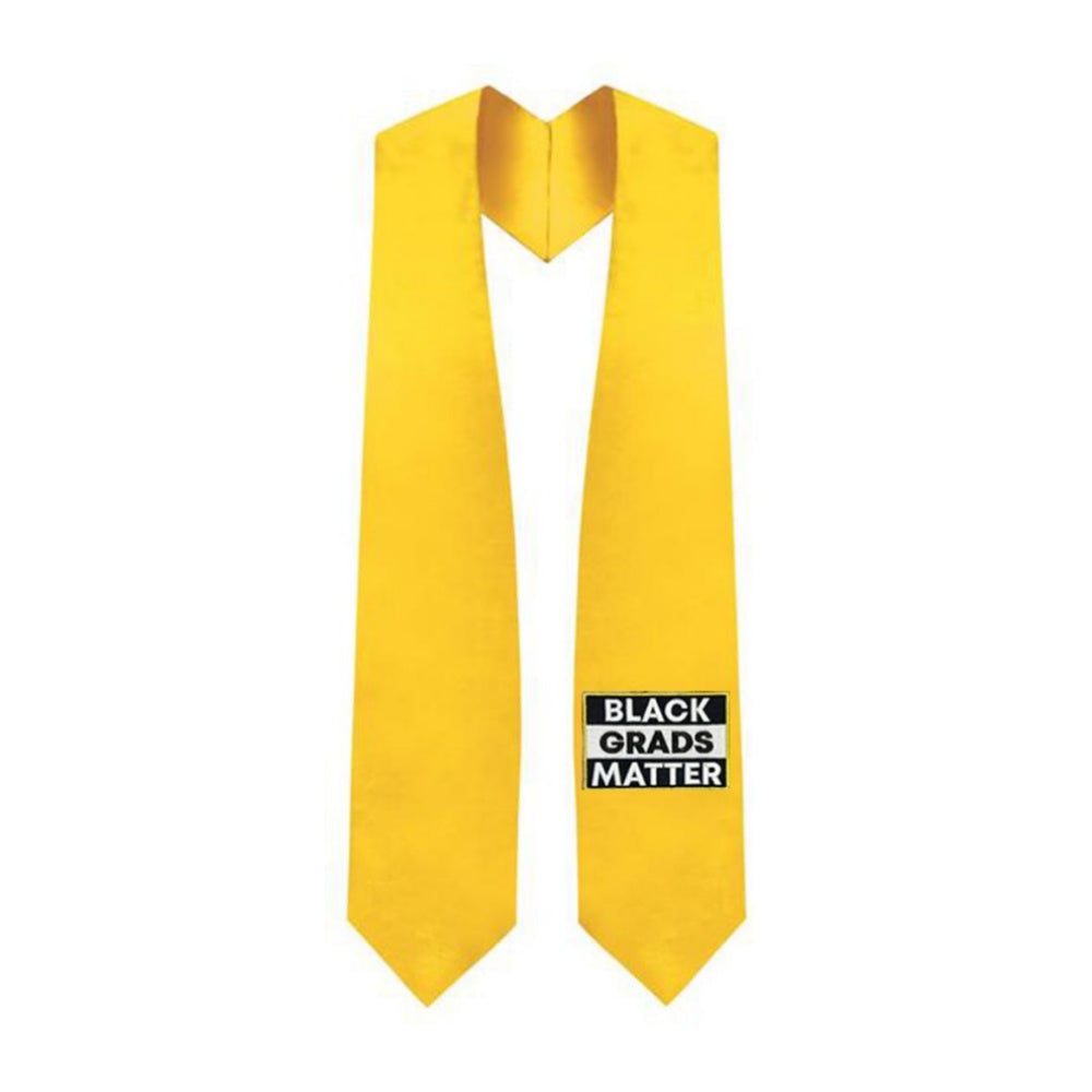 Gold BLACK GRADS MATTER Graduation Stole