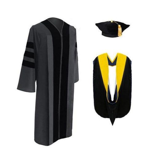 Classic Doctoral Tam, Gown & Hood Package