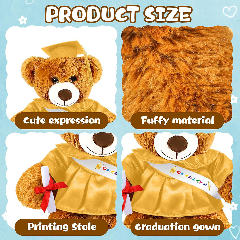 Graduation Bear - Plush bear with cap, tassel and shawl for your graduation celebration!