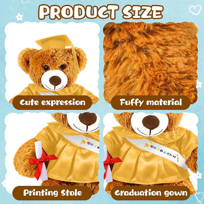 Graduation Bear - Plush bear with cap, tassel and shawl for your graduation celebration!