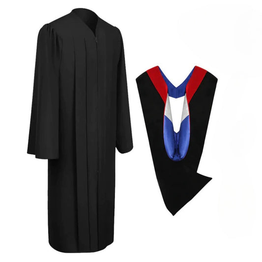 Matte Black Bachelors Gown & Hood Package