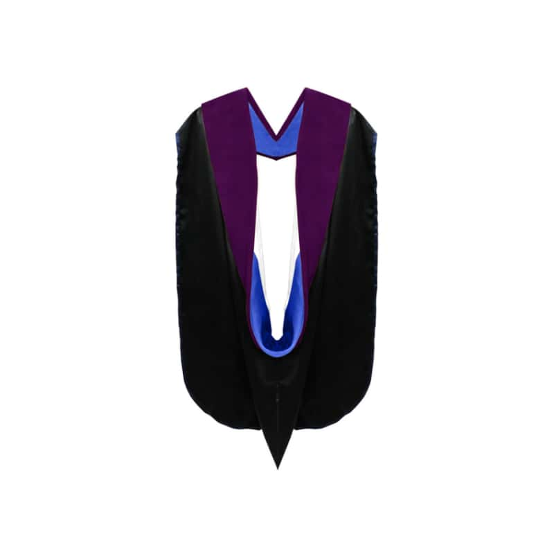 Doctor of Law Hood - Royal Blue & White