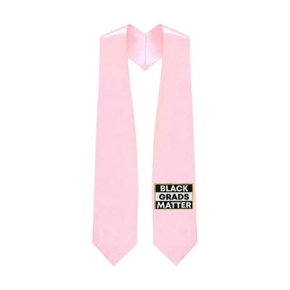 Pink BLACK GRADS MATTER Graduation Stole