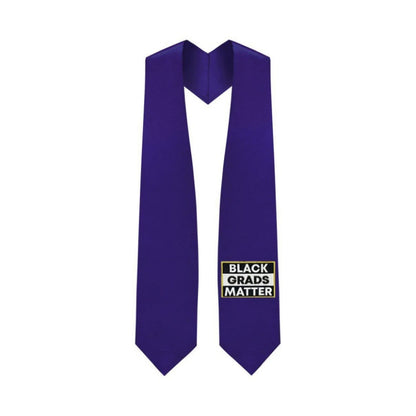 Purple BLACK GRADS MATTER Graduation Stole